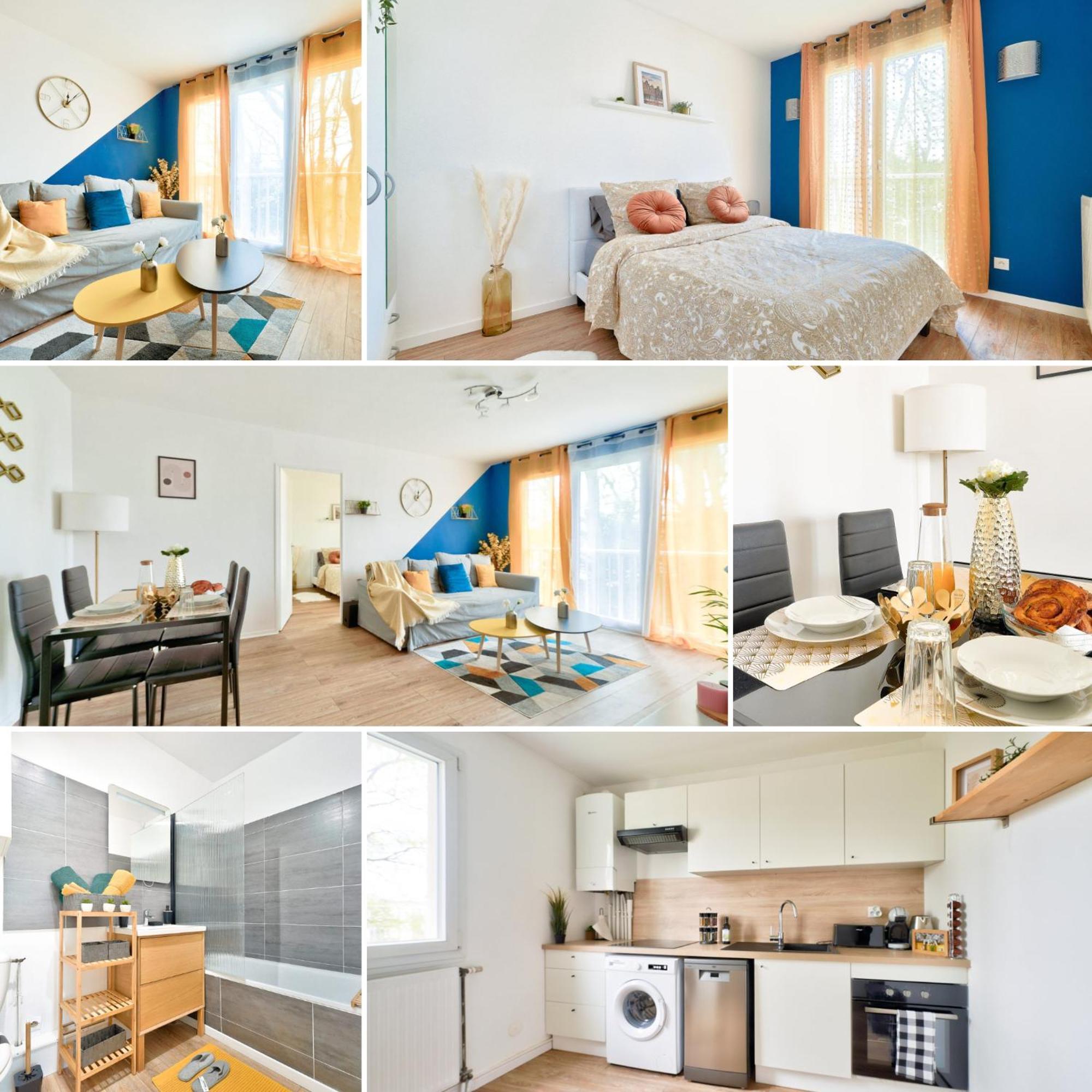 Le Cosy Yellow Appartement Lumineux A 5 Min De La Gare D'Evry Avec Parking Gratuit Courcouronnes Luaran gambar